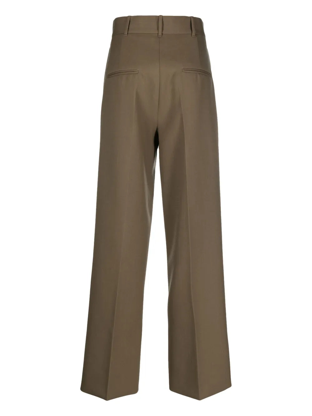Pressed-Crease Wool Tailored Trousers