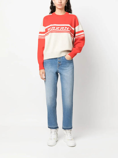 Callie Intarsia-Knit Logo Jumper