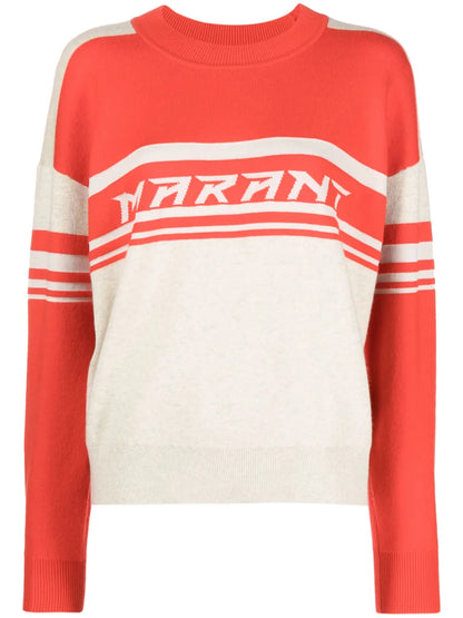 Callie Intarsia-Knit Logo Jumper