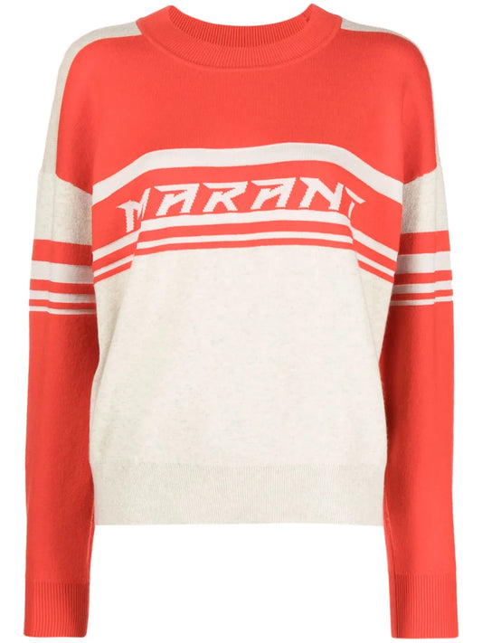 Callie Intarsia-Knit Logo Jumper