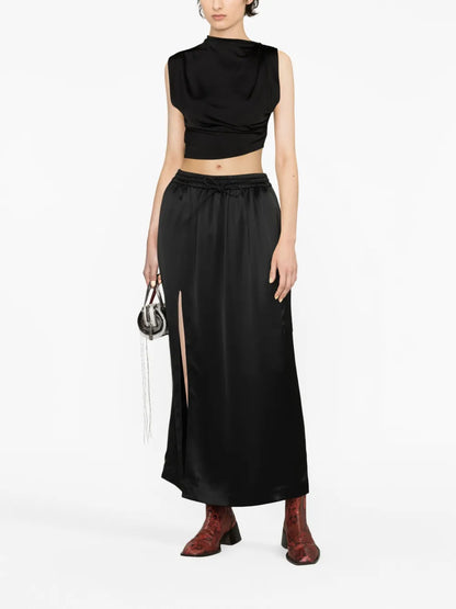Satin Cargo Skirt
