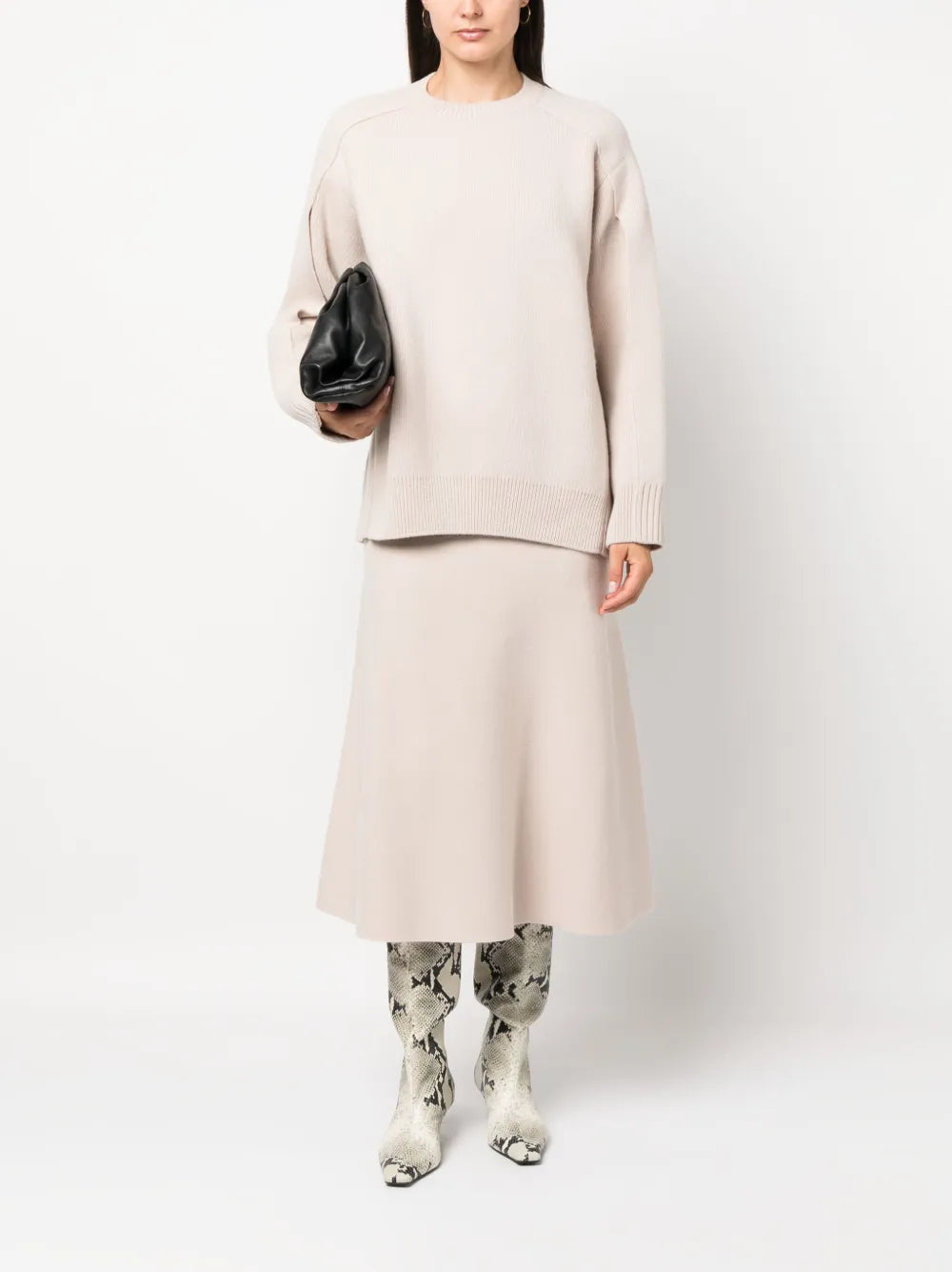 Cape-Back V Irgin-Wool Blend Jumper