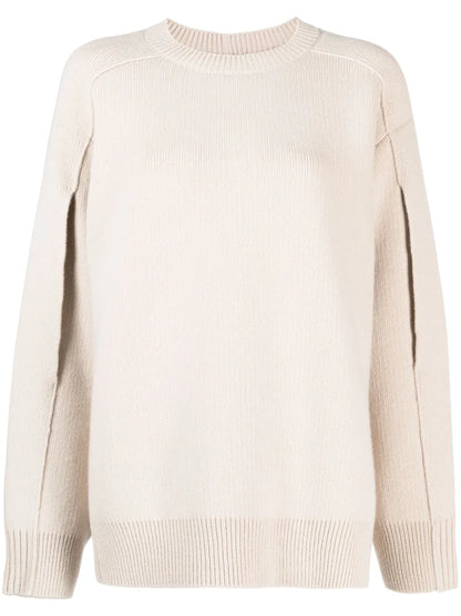 Cape-Back V Irgin-Wool Blend Jumper