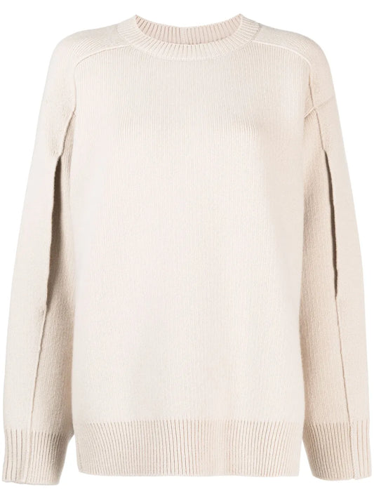 Cape-Back V Irgin-Wool Blend Jumper