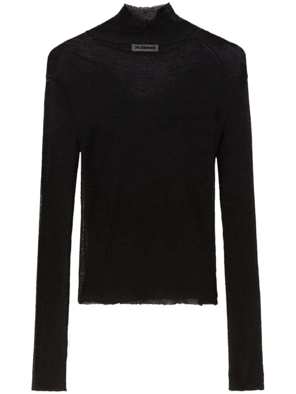 Semi-Sheer Logo-Patch Top