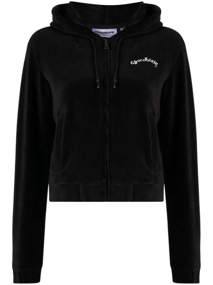 Logo-Embroidered Zip-Up Hoodie