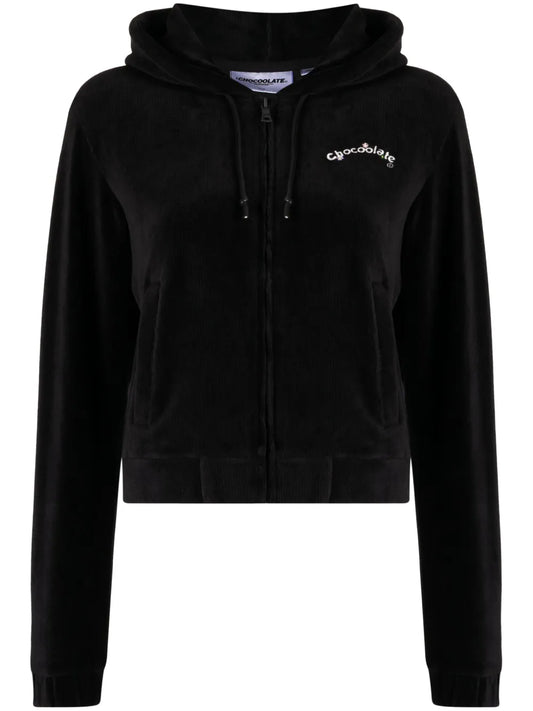 Logo-Embroidered Zip-Up Hoodie