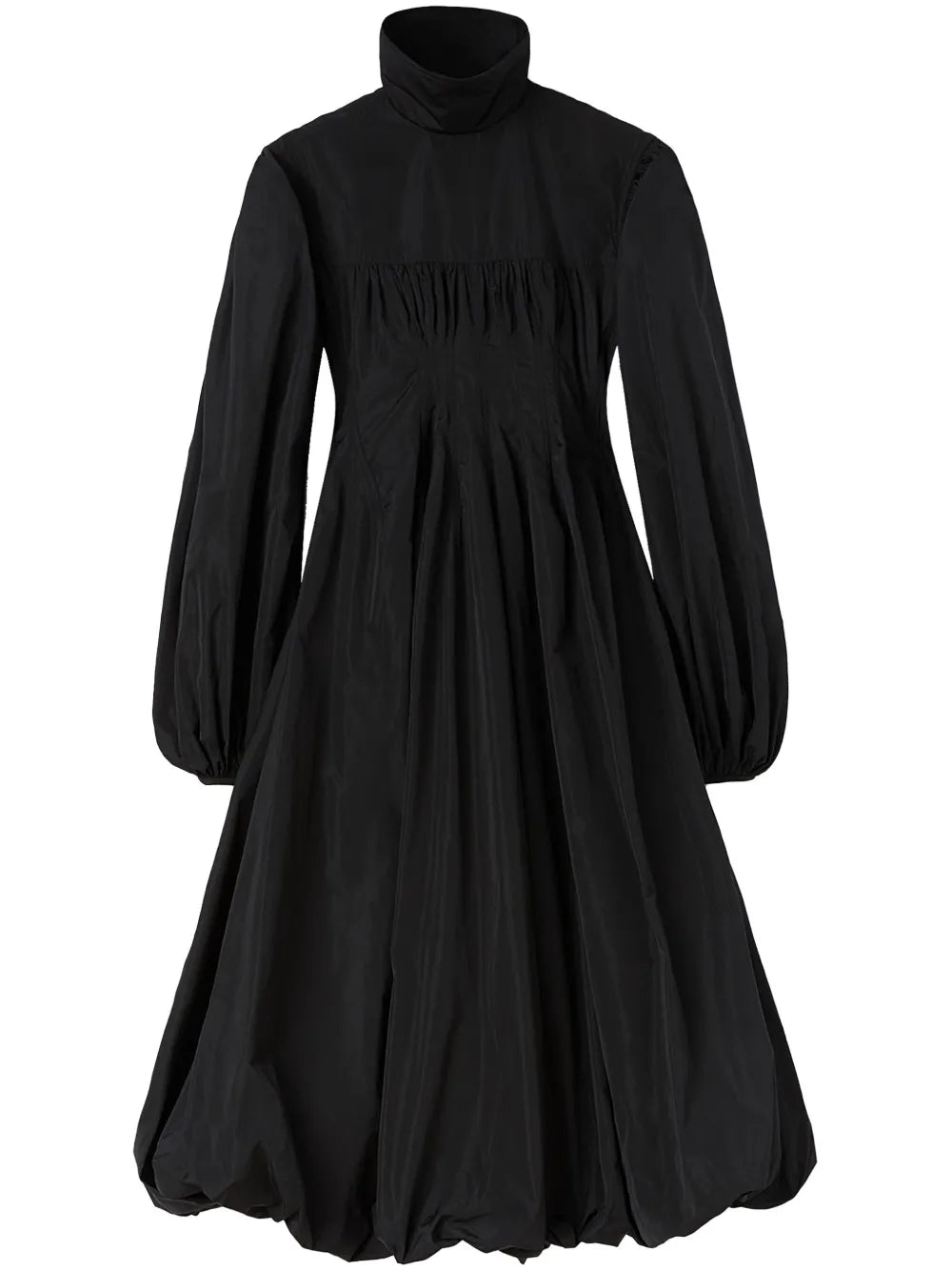 Calf-Length Long-Sleeve Dress