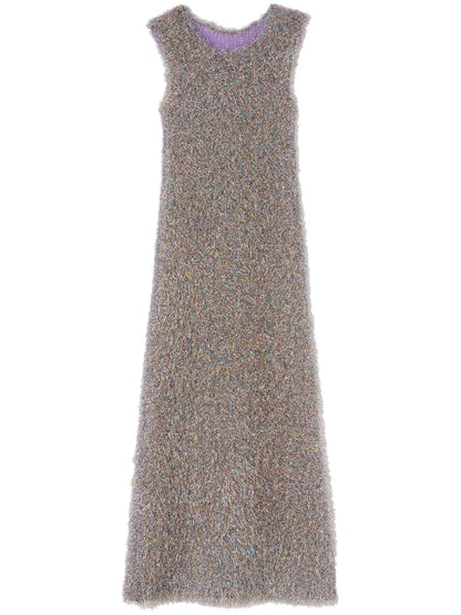 V-Neck Sleeveless Midi Dress