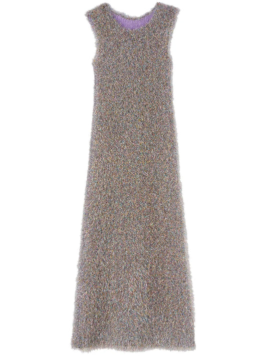 V-Neck Sleeveless Midi Dress