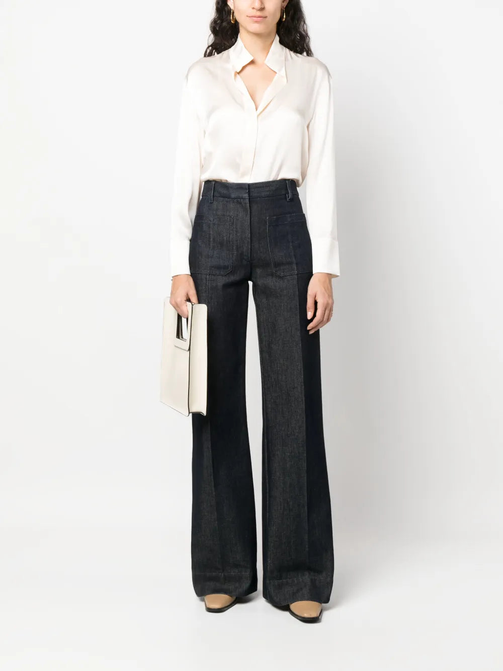 Long-Sleeved Silk Shirt