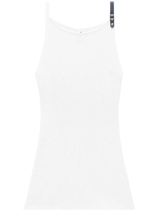 Logo-Patch Ribbed-Knit Dress