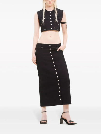 Multiflex Denim Cropped Vest