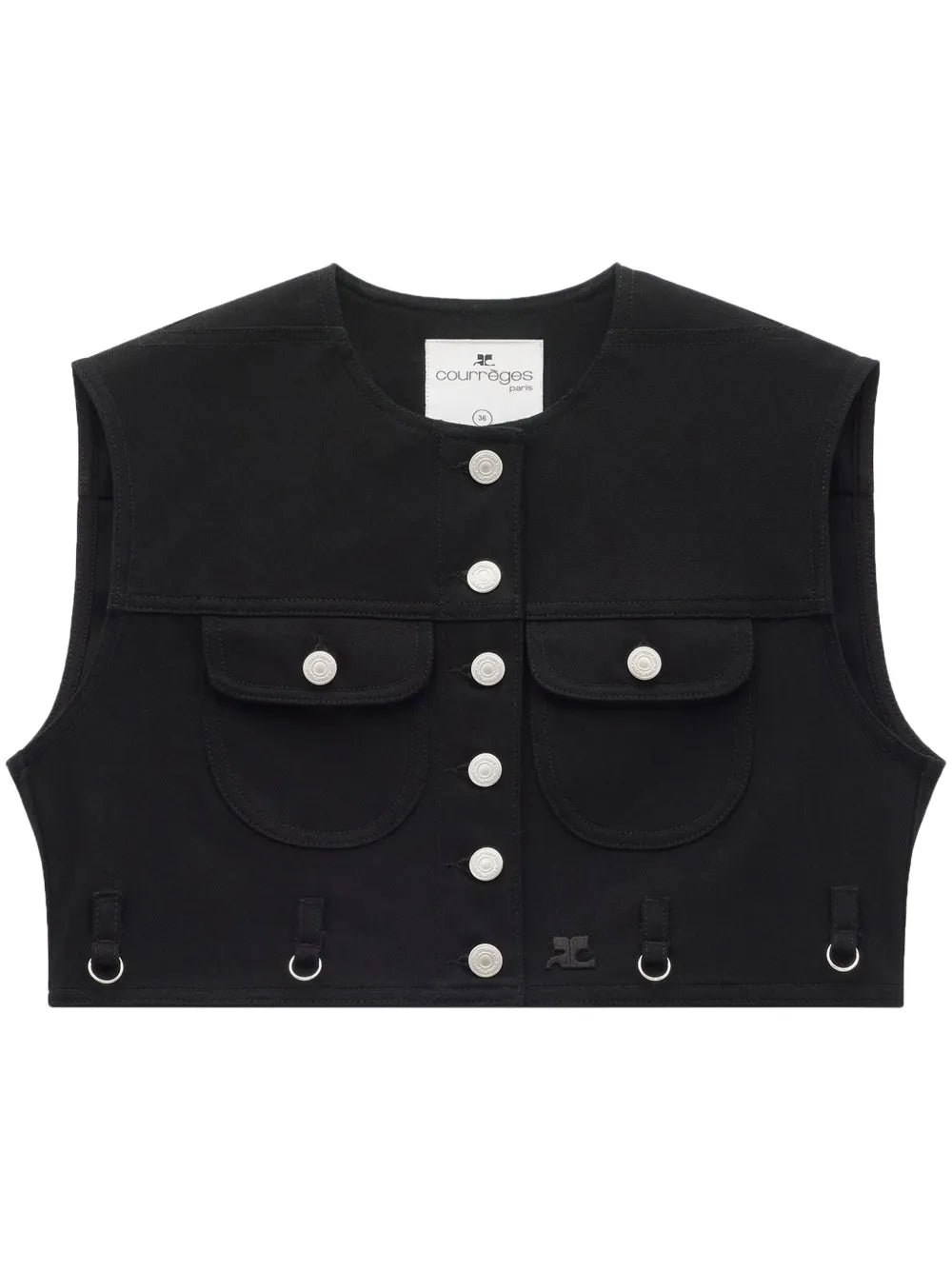 Multiflex Denim Cropped Vest