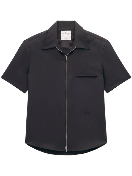 Logo-Appliqué Twill Shirt