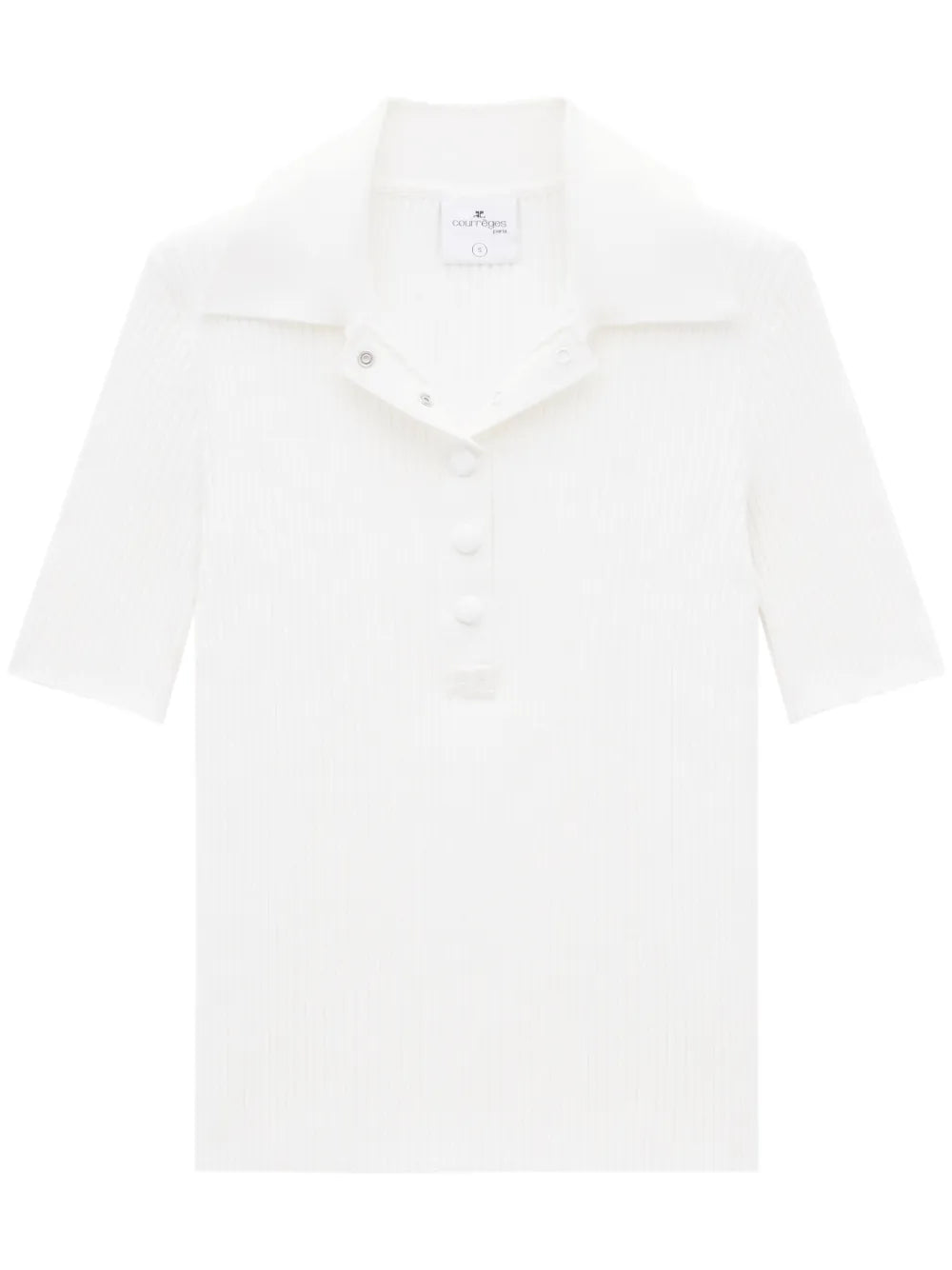 Ac Ribbed-Knit Polo Shirt