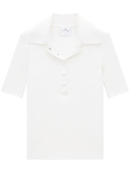 Ac Ribbed-Knit Polo Shirt