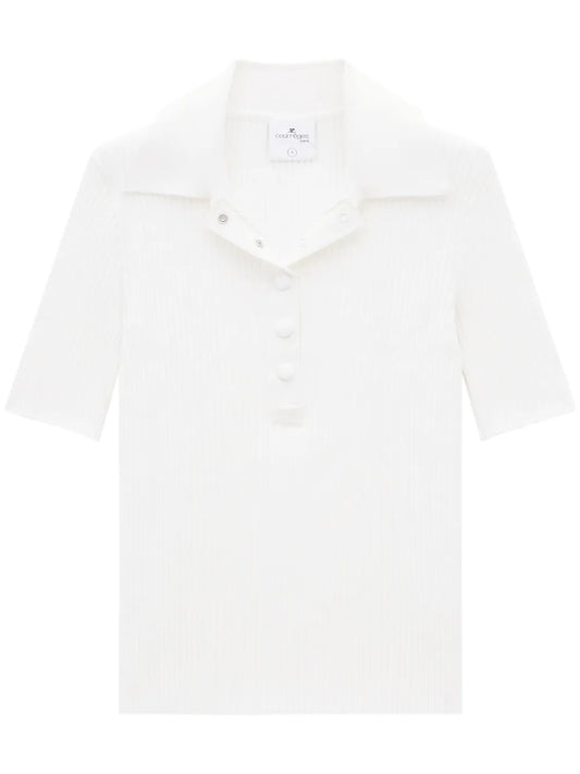 Ac Ribbed-Knit Polo Shirt