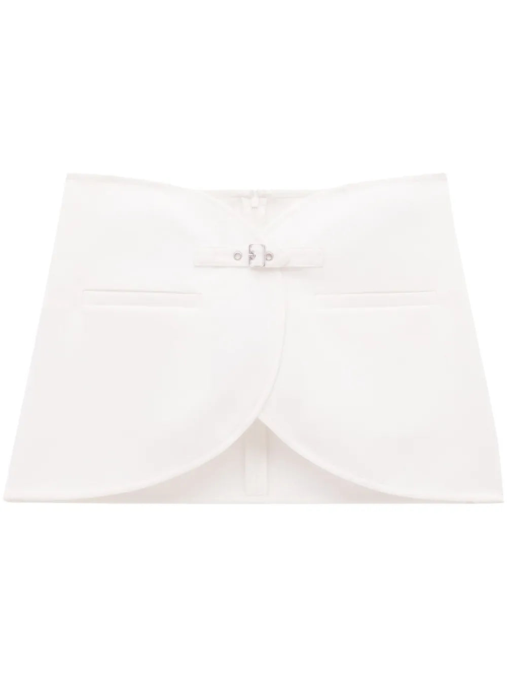 Ellipse Buckled Curved Miniskirt