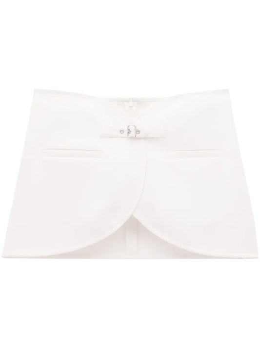 Ellipse Buckled Curved Miniskirt