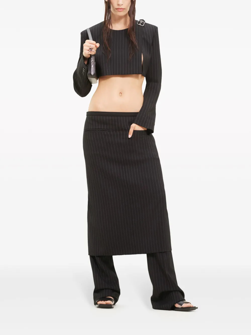Heritage Pinstripe Long Skirt