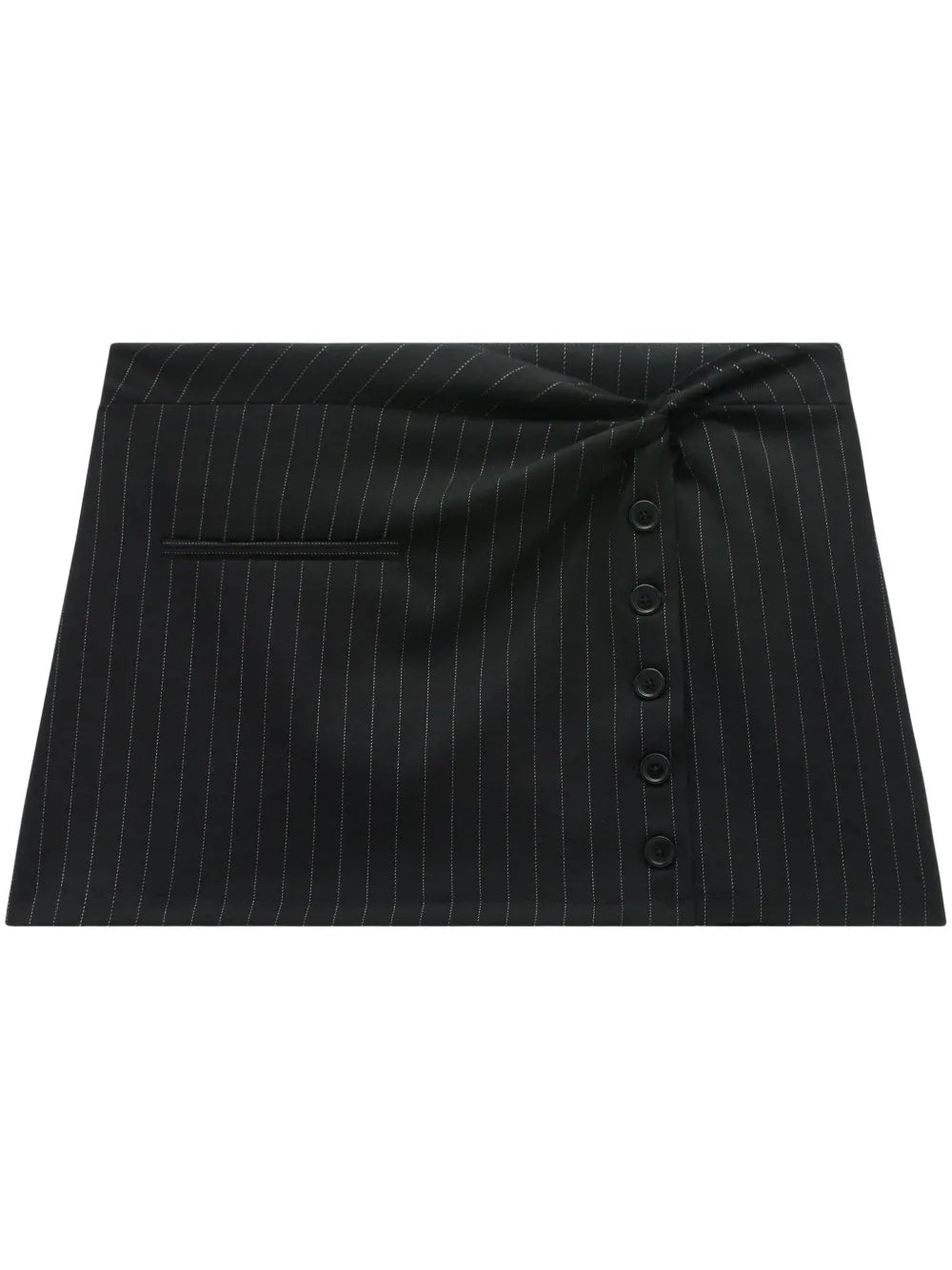 Twist-Detailing Pinstripe Miniskirt