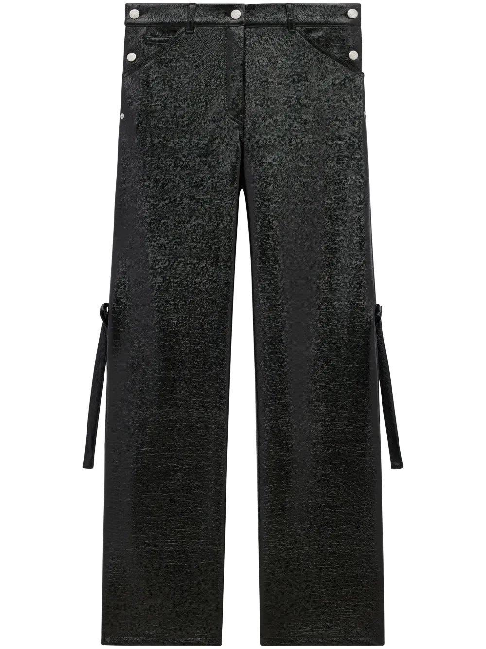 Sailor Buckle Baggy-Fit Vinyl Trousers