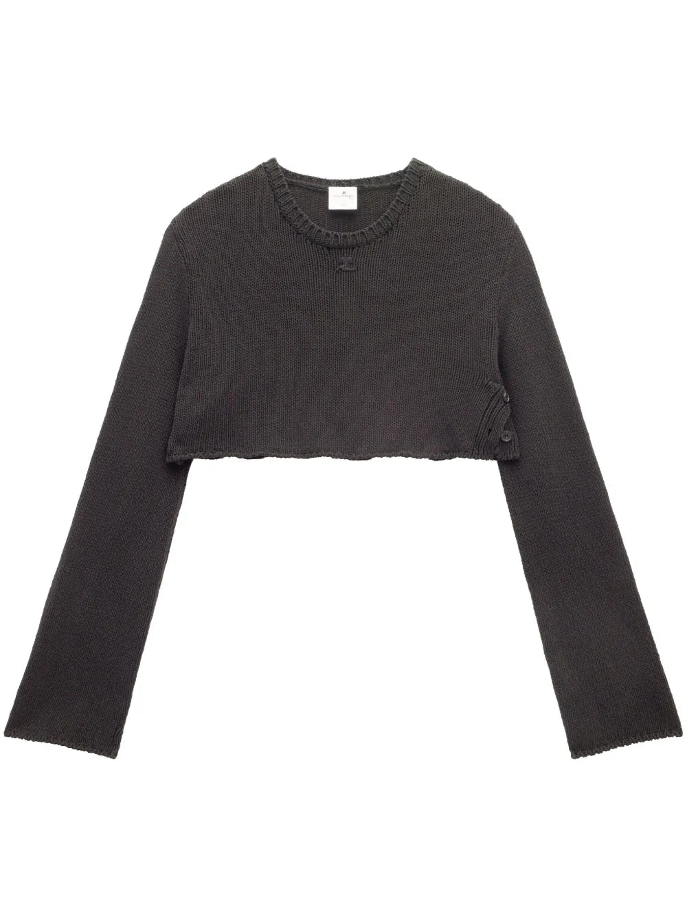Logo-Embroidered Cropped Jumper