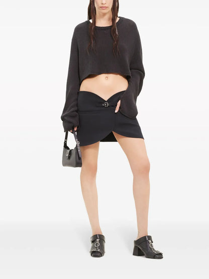Logo-Embroidered Cropped Jumper
