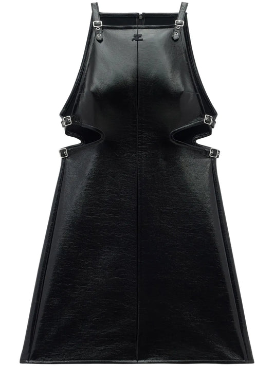 Slash Buckle Sleeveless Minidress