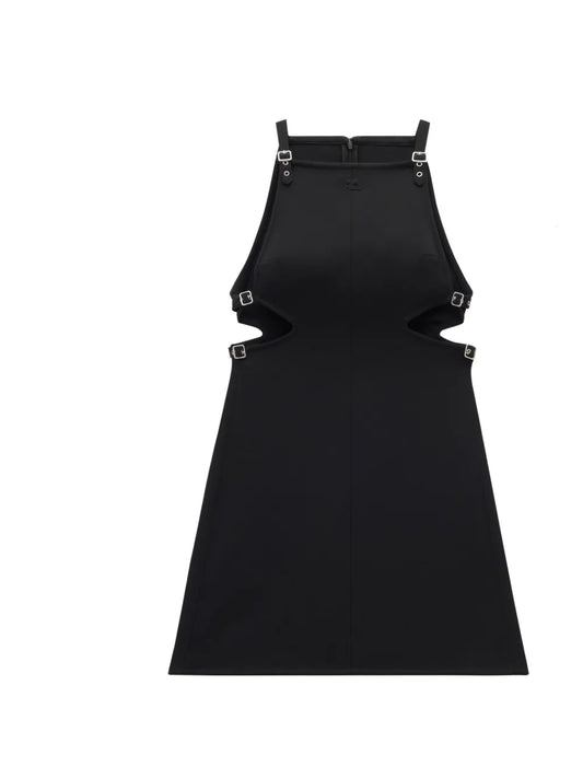 Buckle-Detail Shift Dress