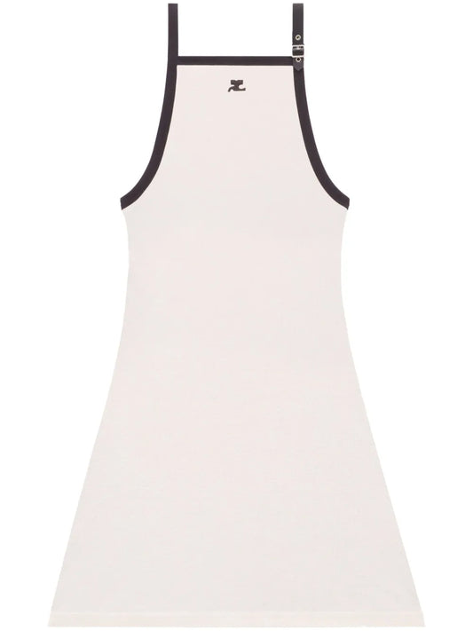 Contrast-Trim Cotton Minidress