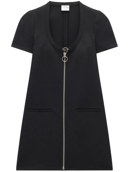 Holistic Buckle-Detail Twill Dress