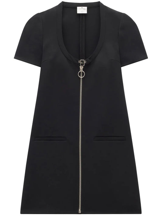 Holistic Buckle-Detail Twill Dress