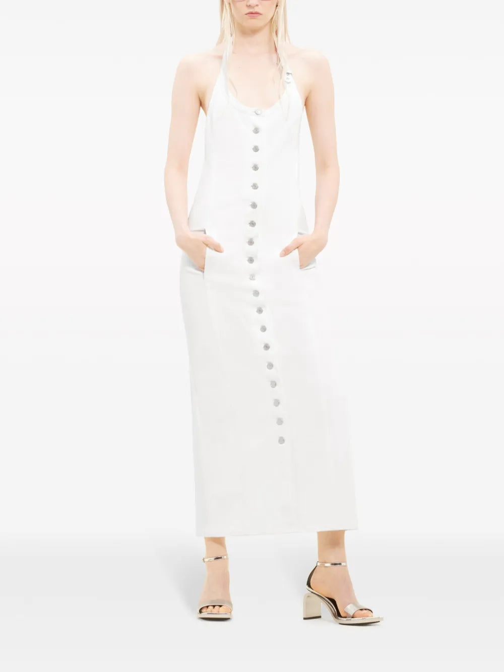Halterneck Denim Dress