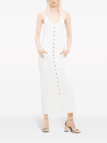 Halterneck Denim Dress