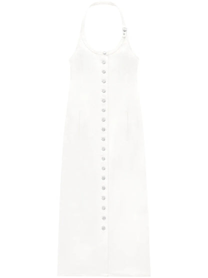 Halterneck Denim Dress