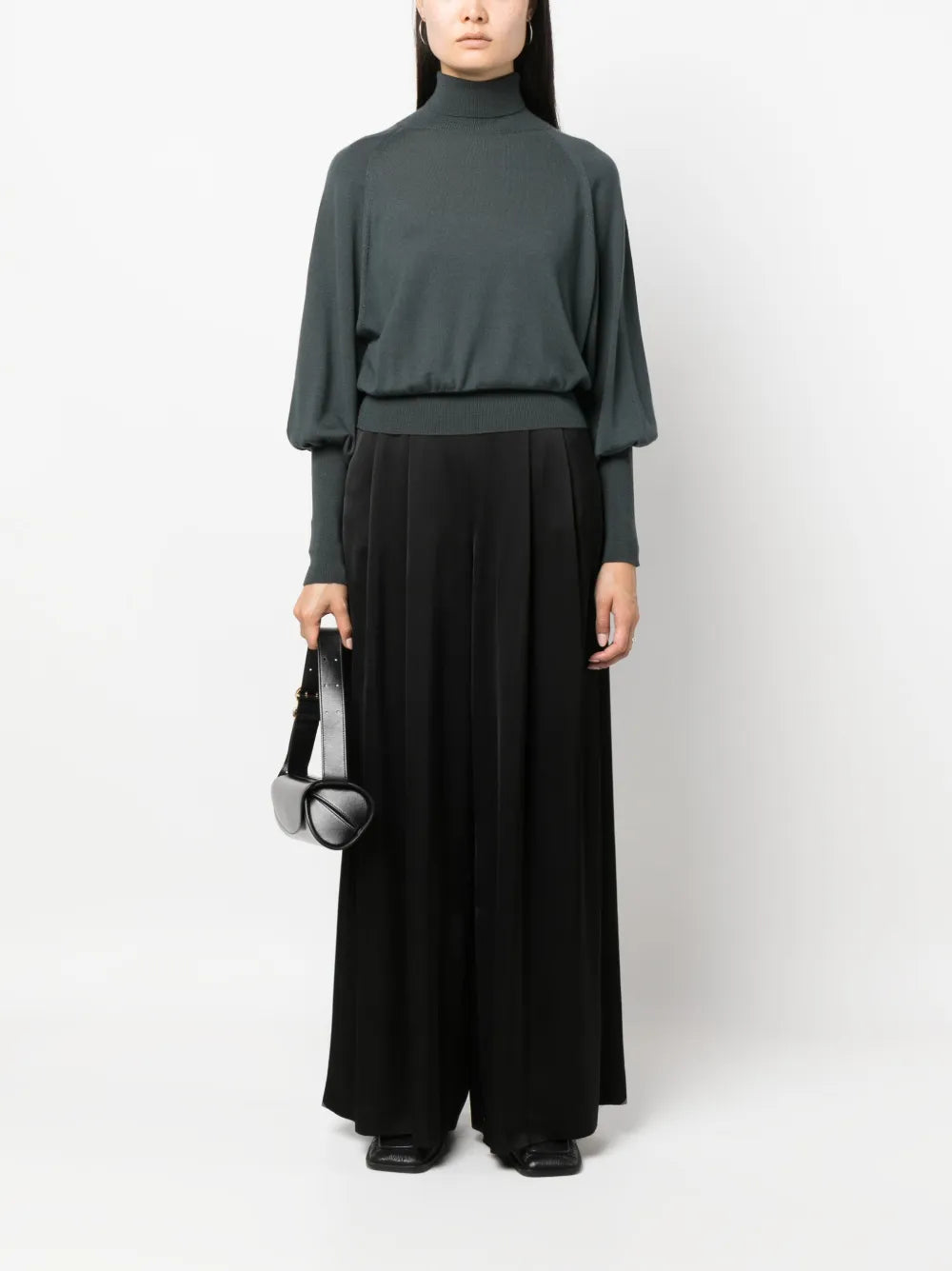 Pleated Wide-Leg Trousers