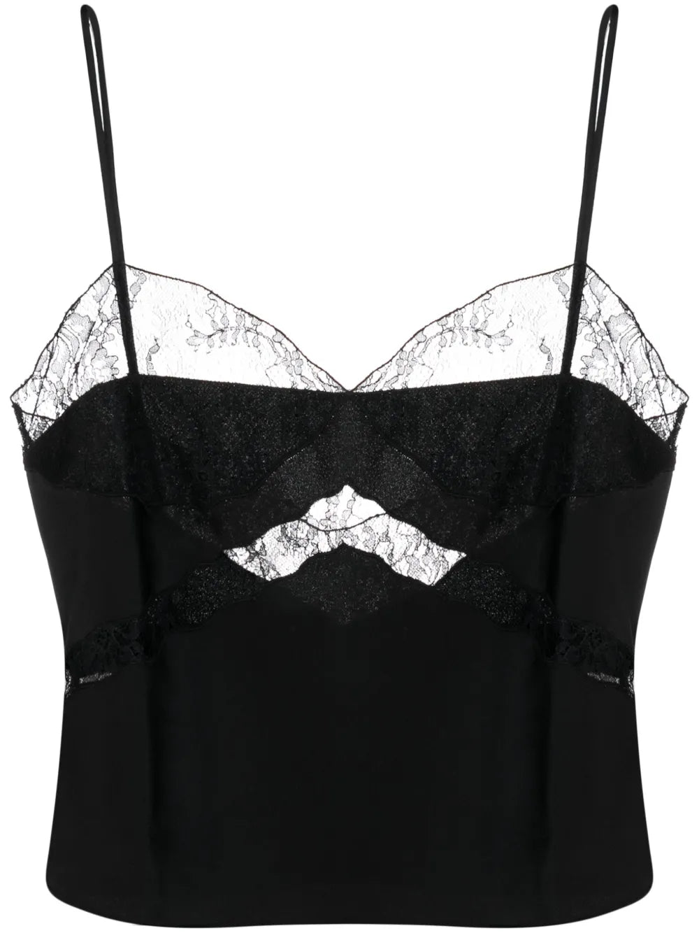 Narcisa Lace-Trim Crop Top