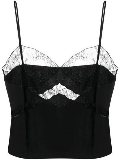 Narcisa Lace-Trim Crop Top