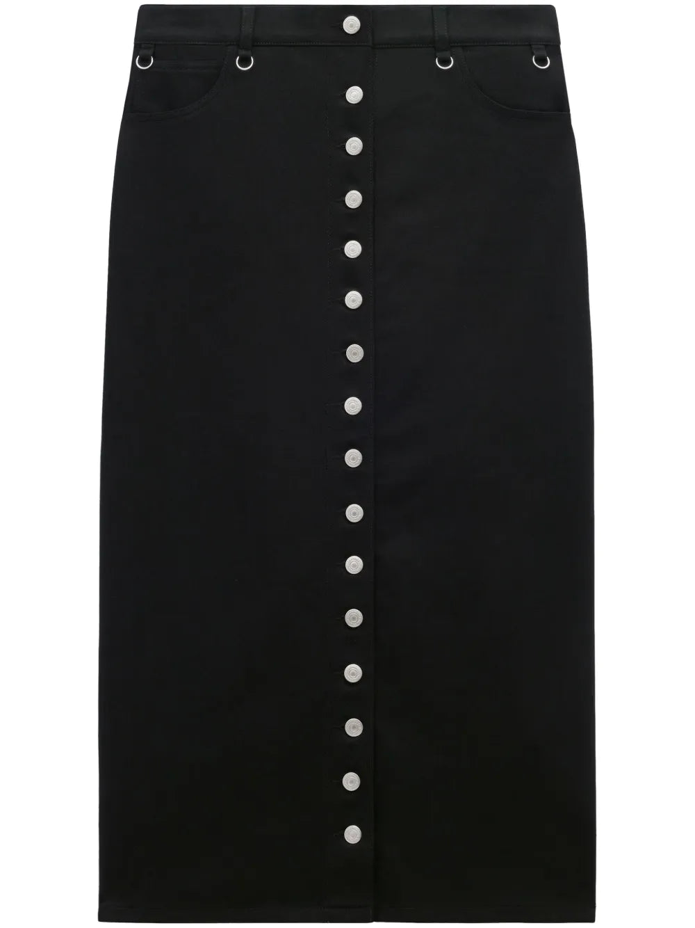 Multiflex Denim Midi Skirt