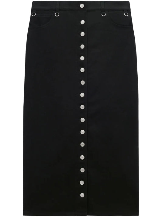 Multiflex Denim Midi Skirt