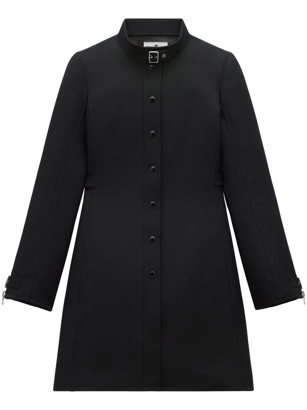 Buckle-Strap Twill Coat
