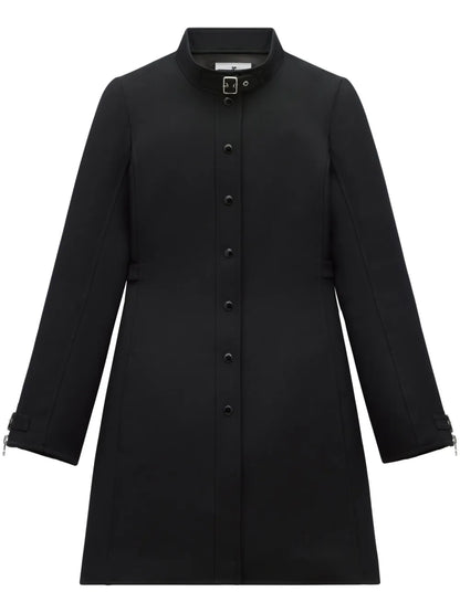 Buckle-Strap Twill Coat
