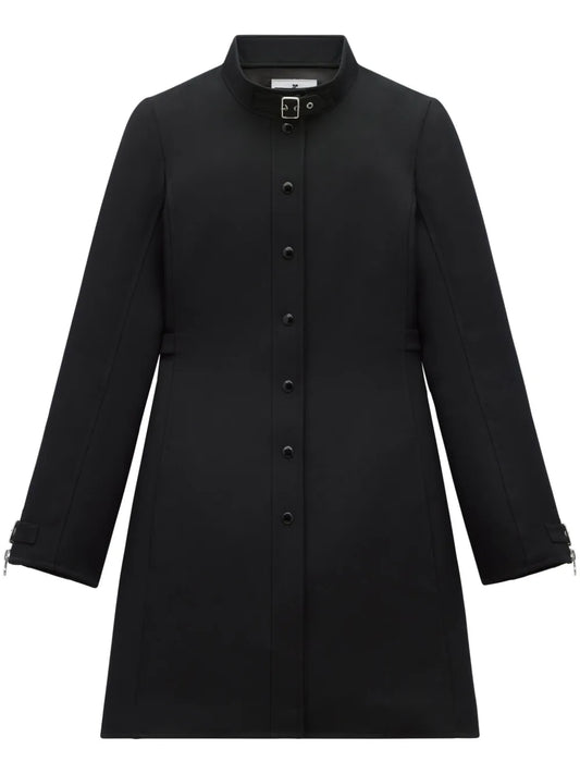 Buckle-Strap Twill Coat
