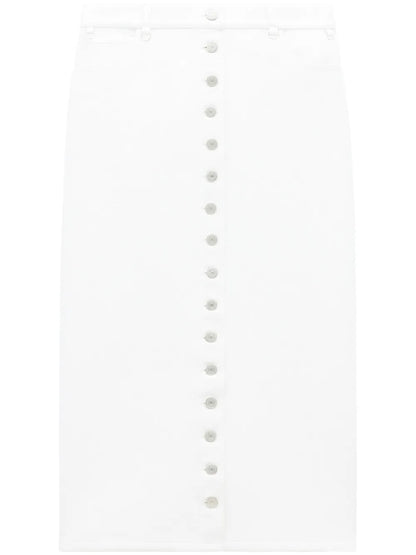Multiflex Patent-Finish Midi Skirt