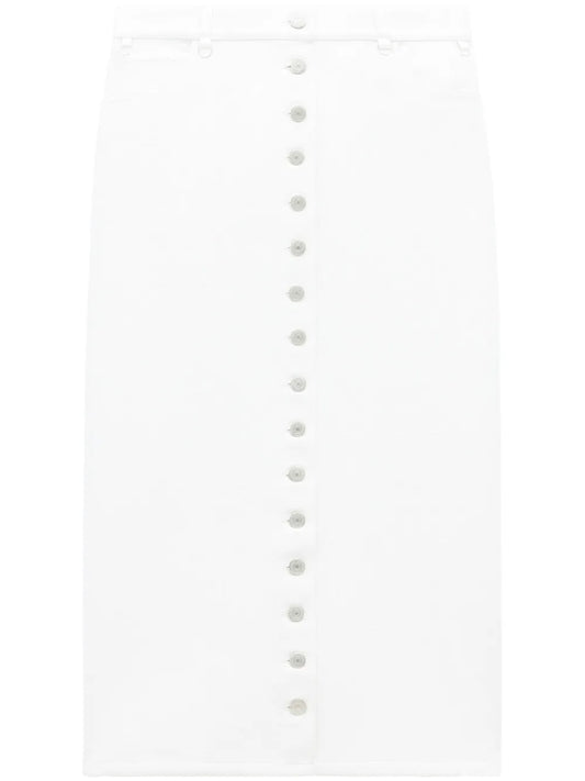Multiflex Patent-Finish Midi Skirt