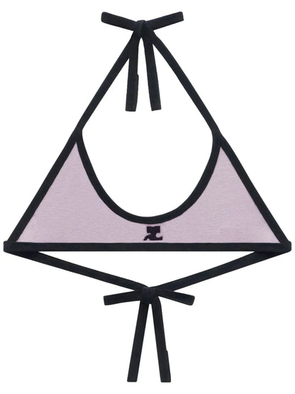 Contrasting-Trim Bralette