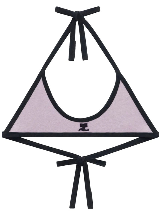 Contrasting-Trim Bralette
