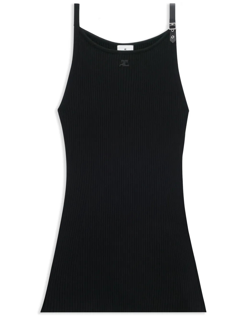 Logo-Appliqué Ribbed-Knit Minidress
